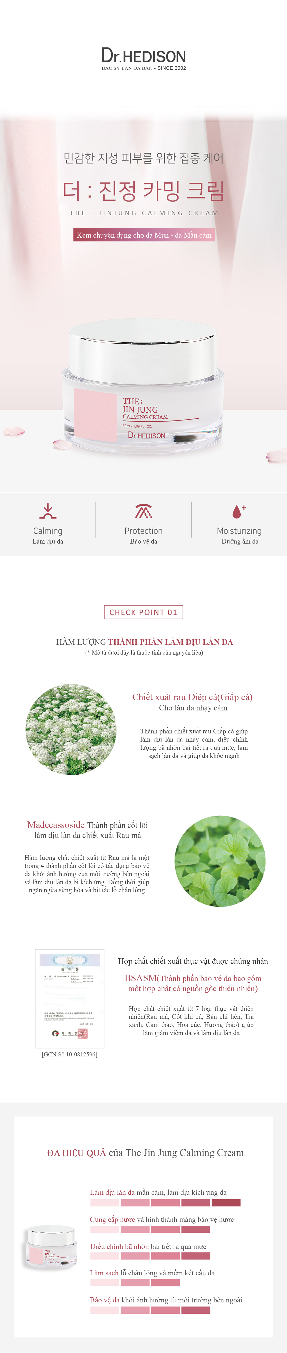 Kem dưỡng kìm dầu The: Jin Jung Calming Cream (50ml-200ml)
