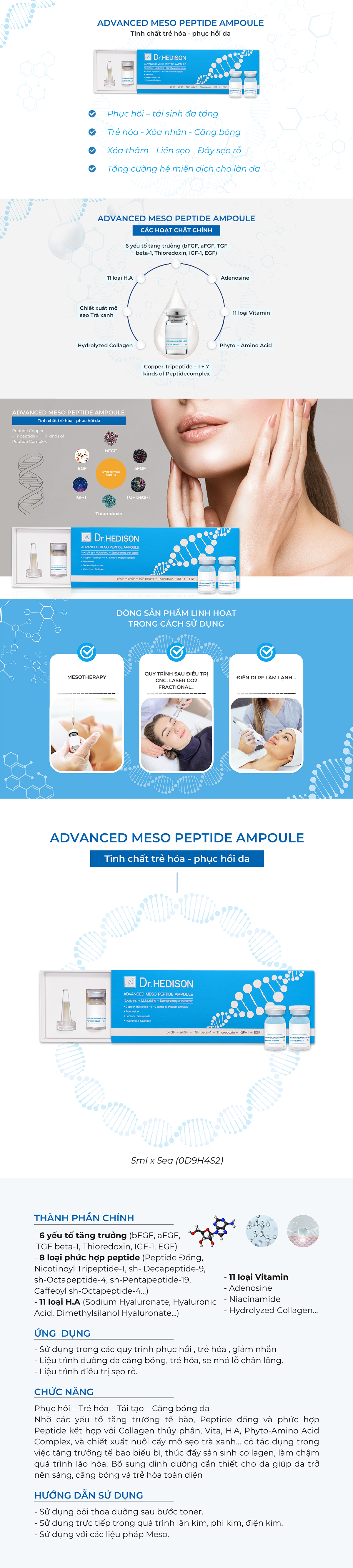 Advanced Meso Peptide Ampoule 5ml x 5 ống