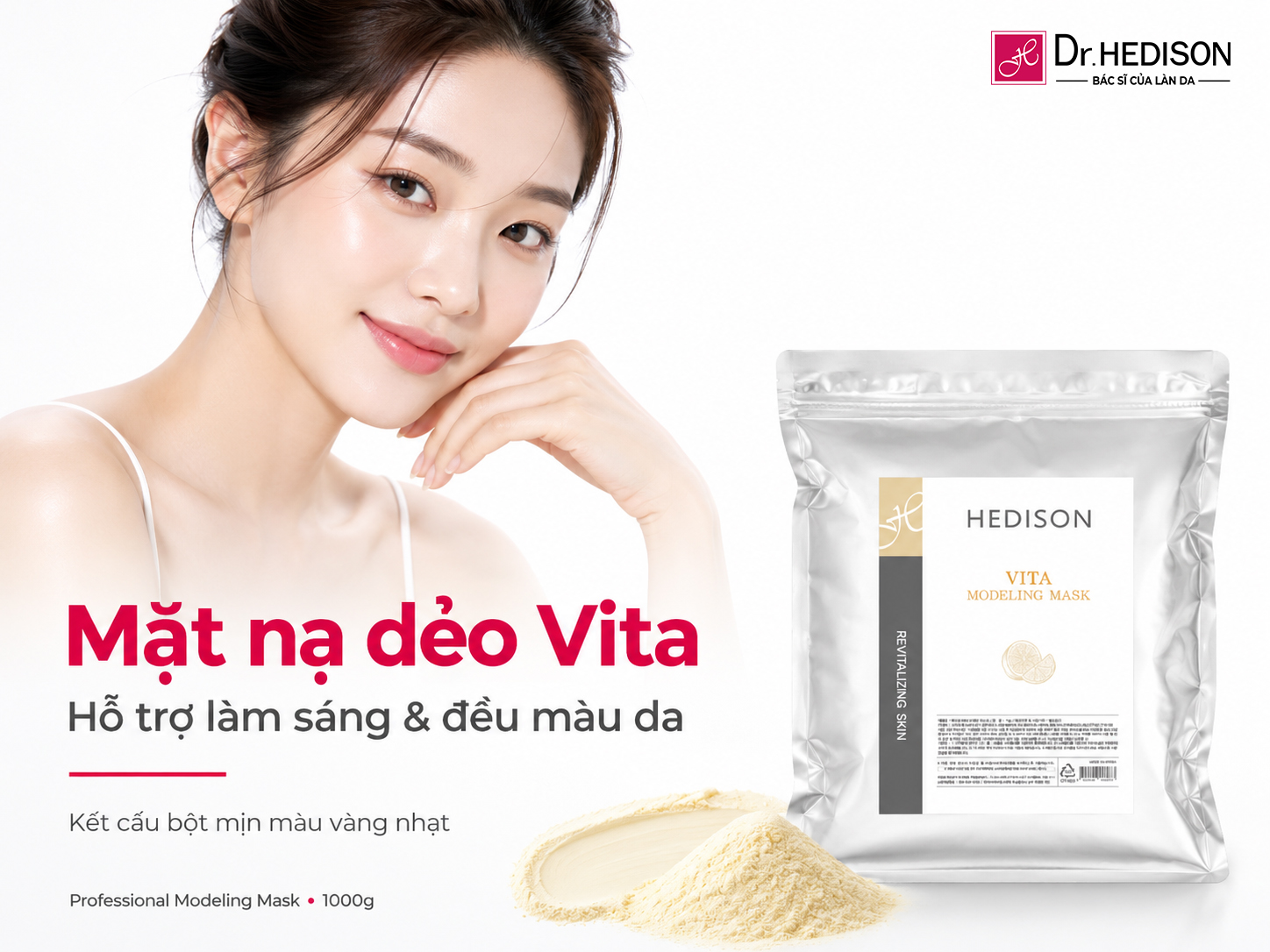 Mặt Nạ Dẻo Hỗ Trợ Điều Biến Sắc Tố Và Ép Tinh Chất Chuyên Sâu Vita Modeling Mask (1000g)