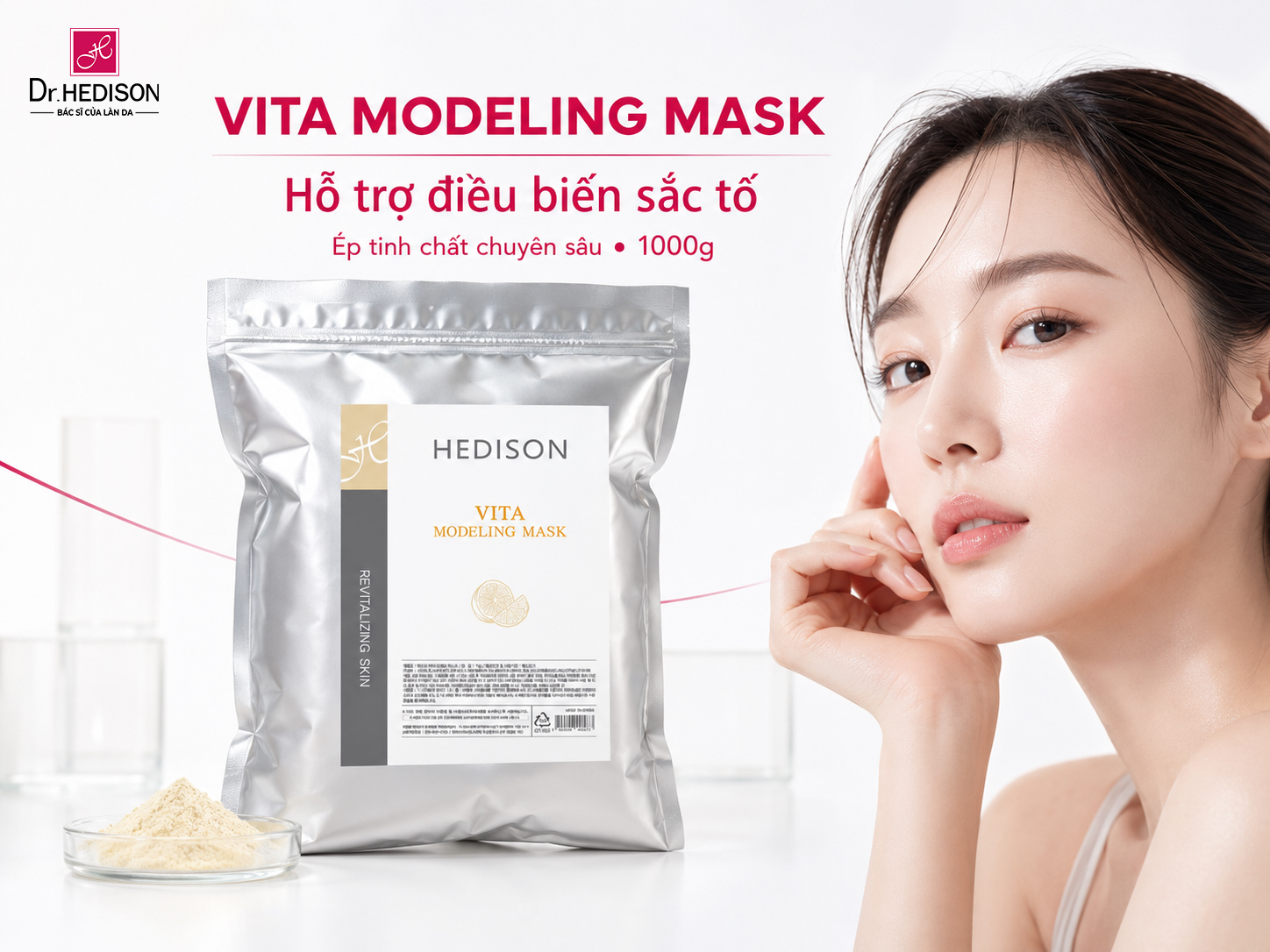 Mặt Nạ Dẻo Hỗ Trợ Điều Biến Sắc Tố Và Ép Tinh Chất Chuyên Sâu Vita Modeling Mask (1000g)