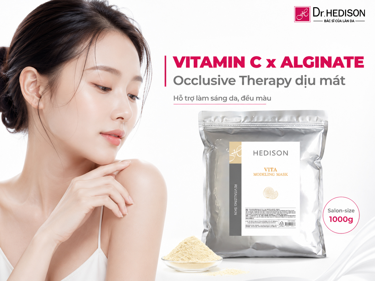 Mặt Nạ Dẻo Hỗ Trợ Điều Biến Sắc Tố Và Ép Tinh Chất Chuyên Sâu Vita Modeling Mask (1000g)