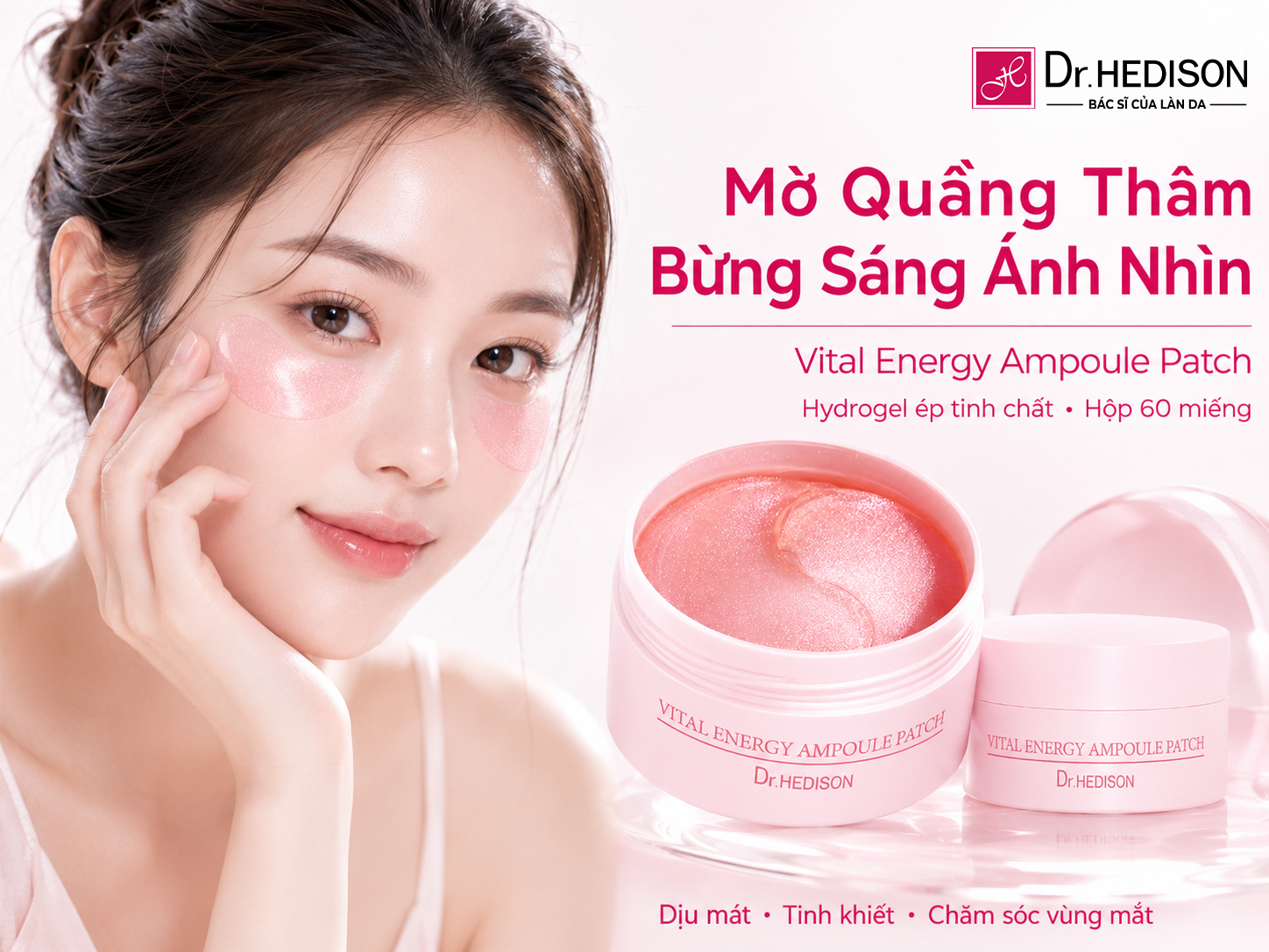 Mặt Nạ Hỗ Trợ Đánh Thức Sinh Khí Và Làm Mờ Quầng Thâm Mắt Vital Energy Ampoule Patch