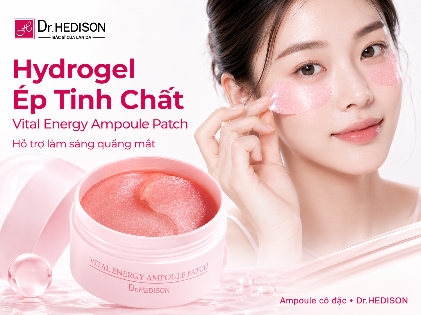 Mặt Nạ Hỗ Trợ Đánh Thức Sinh Khí Và Làm Mờ Quầng Thâm Mắt Vital Energy Ampoule Patch