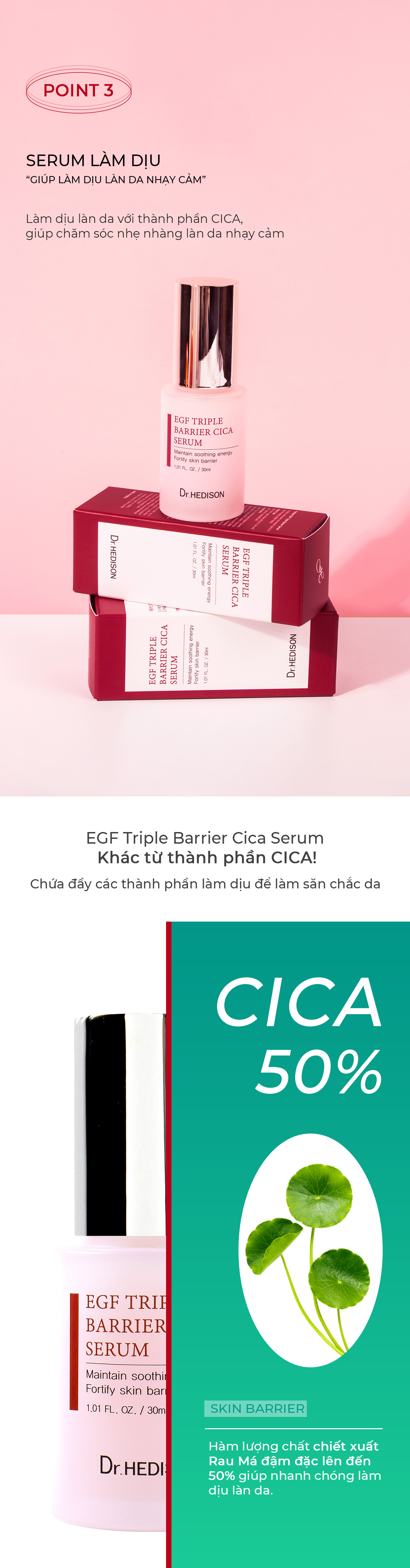 Huyết thanh EGF Triple Barrier Cica Serum (30ml)