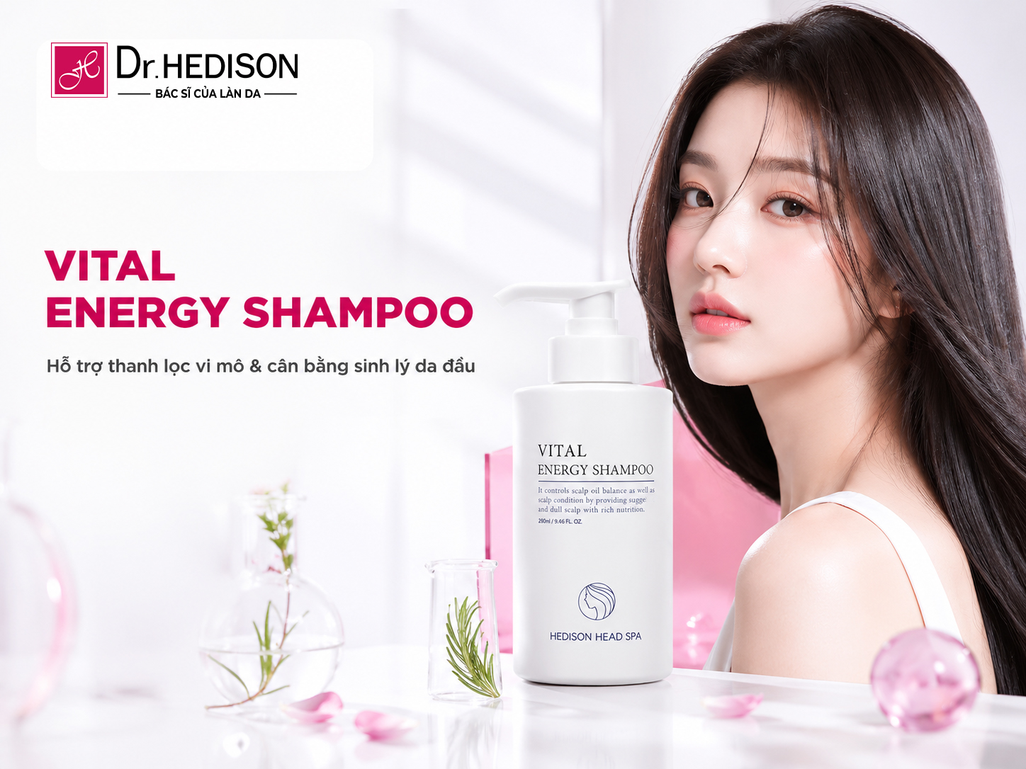Dầu Gội Hỗ Trợ Thanh Lọc Vi Mô Và Cân Bằng Sinh Lý Da Đầu Vital Energy Shampoo (280ml)