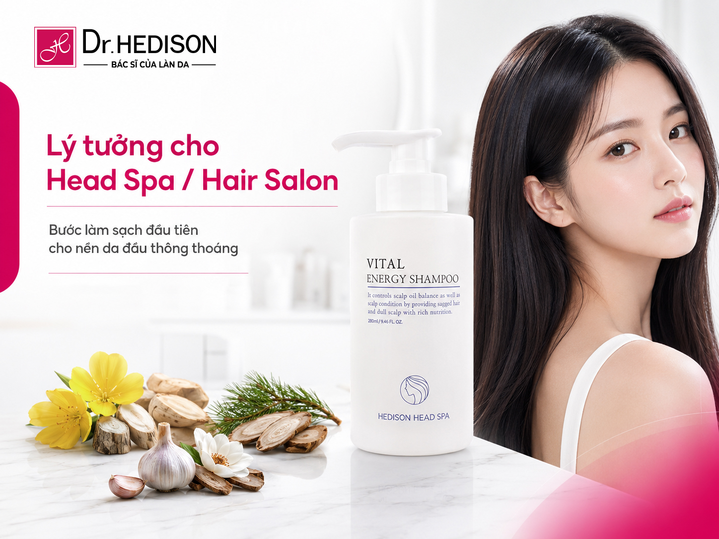 Dầu Gội Hỗ Trợ Thanh Lọc Vi Mô Và Cân Bằng Sinh Lý Da Đầu Vital Energy Shampoo (280ml)