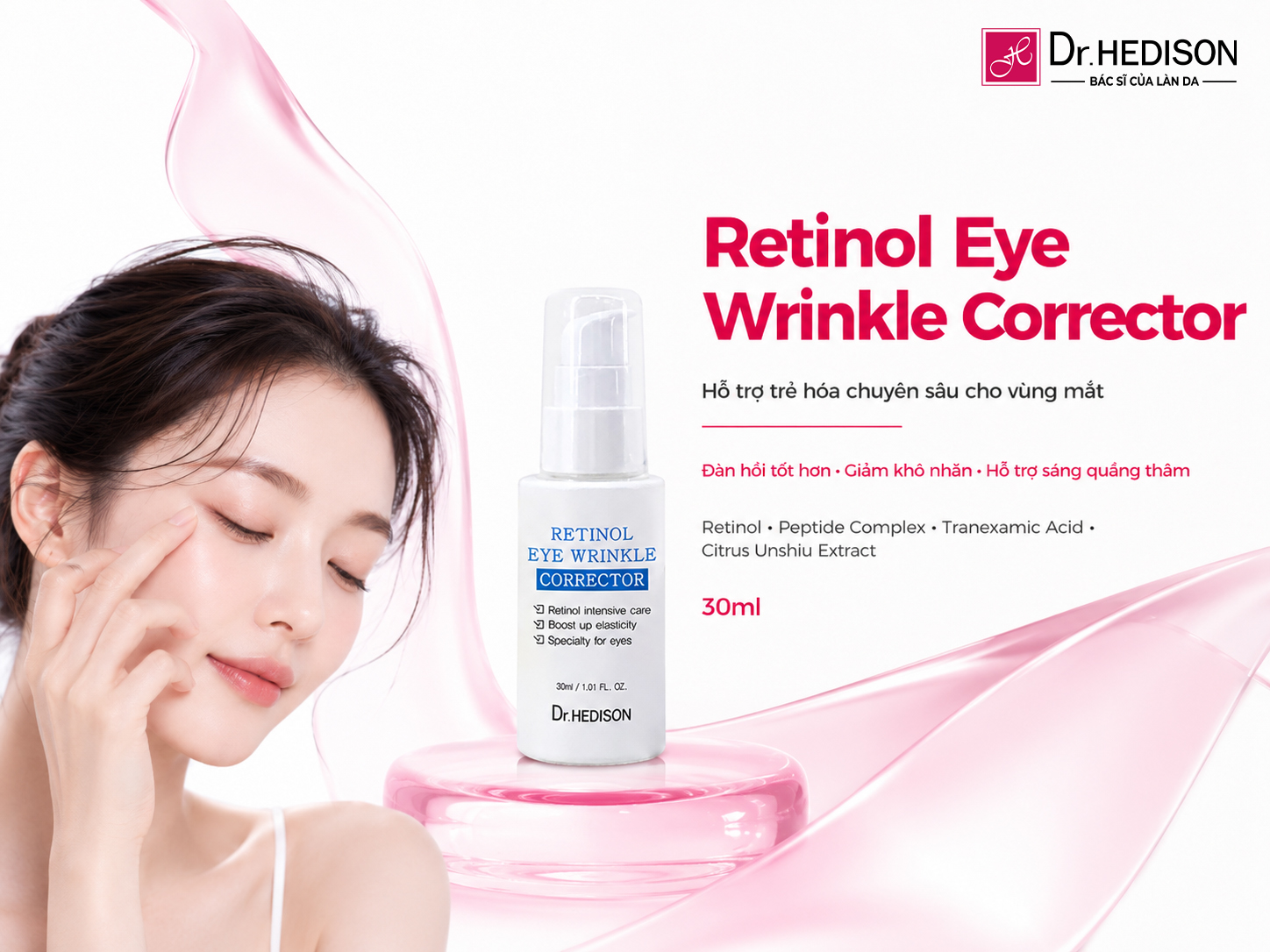 Kem Dưỡng Hỗ Trợ Tinh Chỉnh Cấu Trúc Và Trẻ Hóa Vùng Mắt Retinol Eye Wrinkle Corrector (30ml)