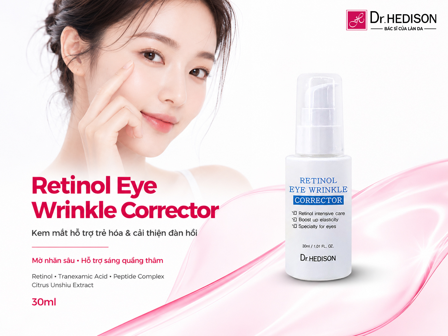 Kem Dưỡng Hỗ Trợ Tinh Chỉnh Cấu Trúc Và Trẻ Hóa Vùng Mắt Retinol Eye Wrinkle Corrector (30ml)