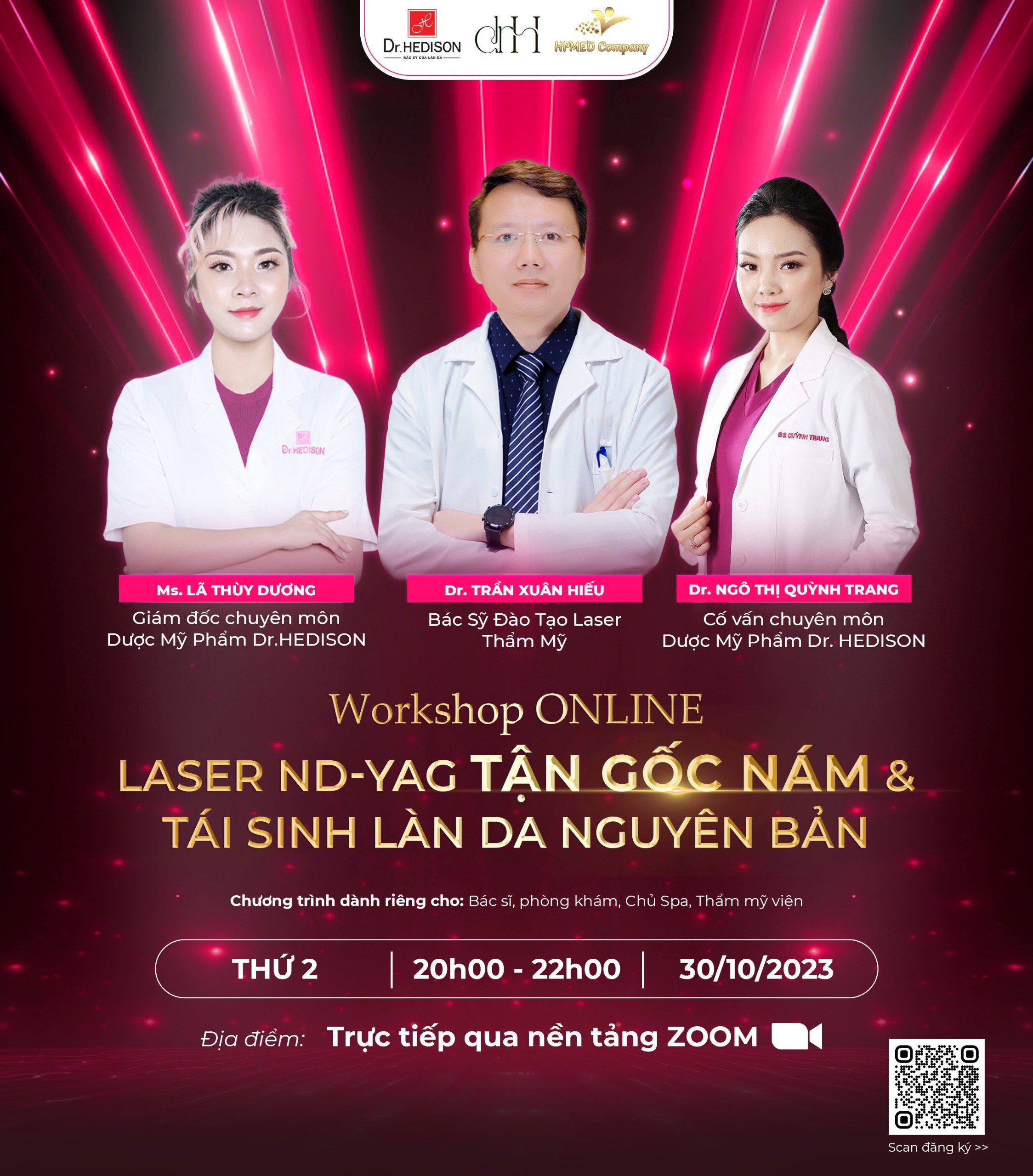Workshop ONLINE Laser ND-YAG Tận Gốc Nám & Tái Sinh Làn Da Nguyên bản