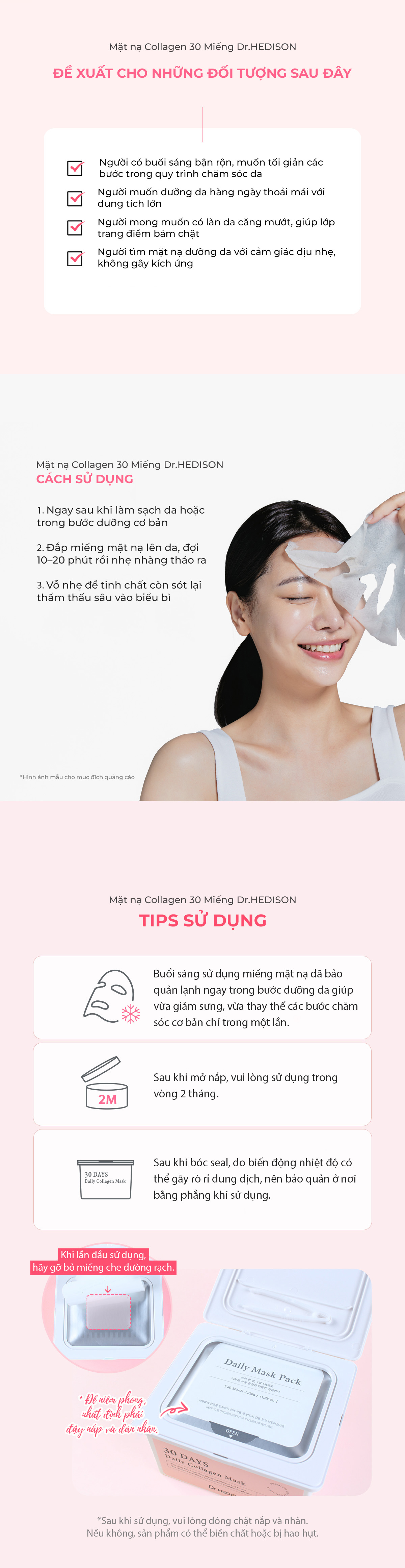Mặt nạ Collagen 30 Miếng Dr.HEDISON