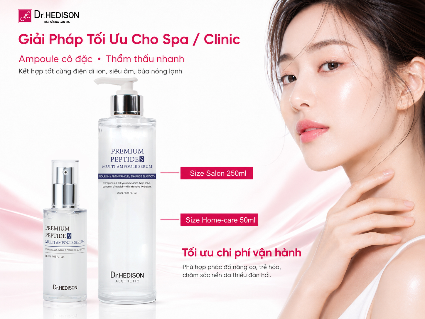 Tinh Chất Hỗ Trợ Trẻ Hóa Và Cải Thiện Độ Đàn Hồi Premium Peptide 9 Multi Ampoule Serum (50ml250ml) (2)