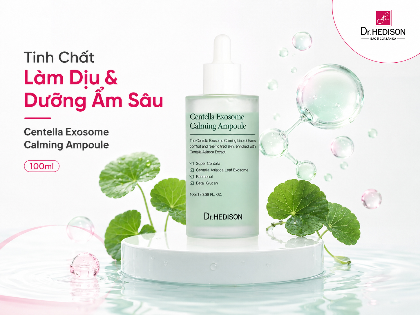 Tinh Chất Làm Dịu & Dưỡng Ẩm Sâu Dr.HEDISON Centella Exosome Calming Ampoule