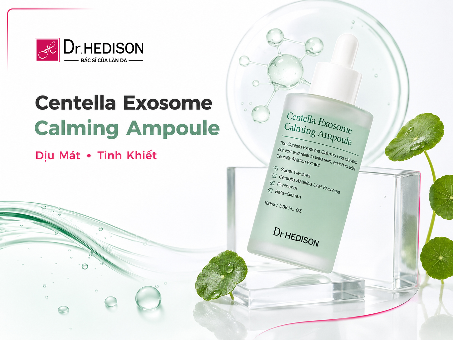 Tinh Chất Làm Dịu & Dưỡng Ẩm Sâu Dr.HEDISON Centella Exosome Calming Ampoule