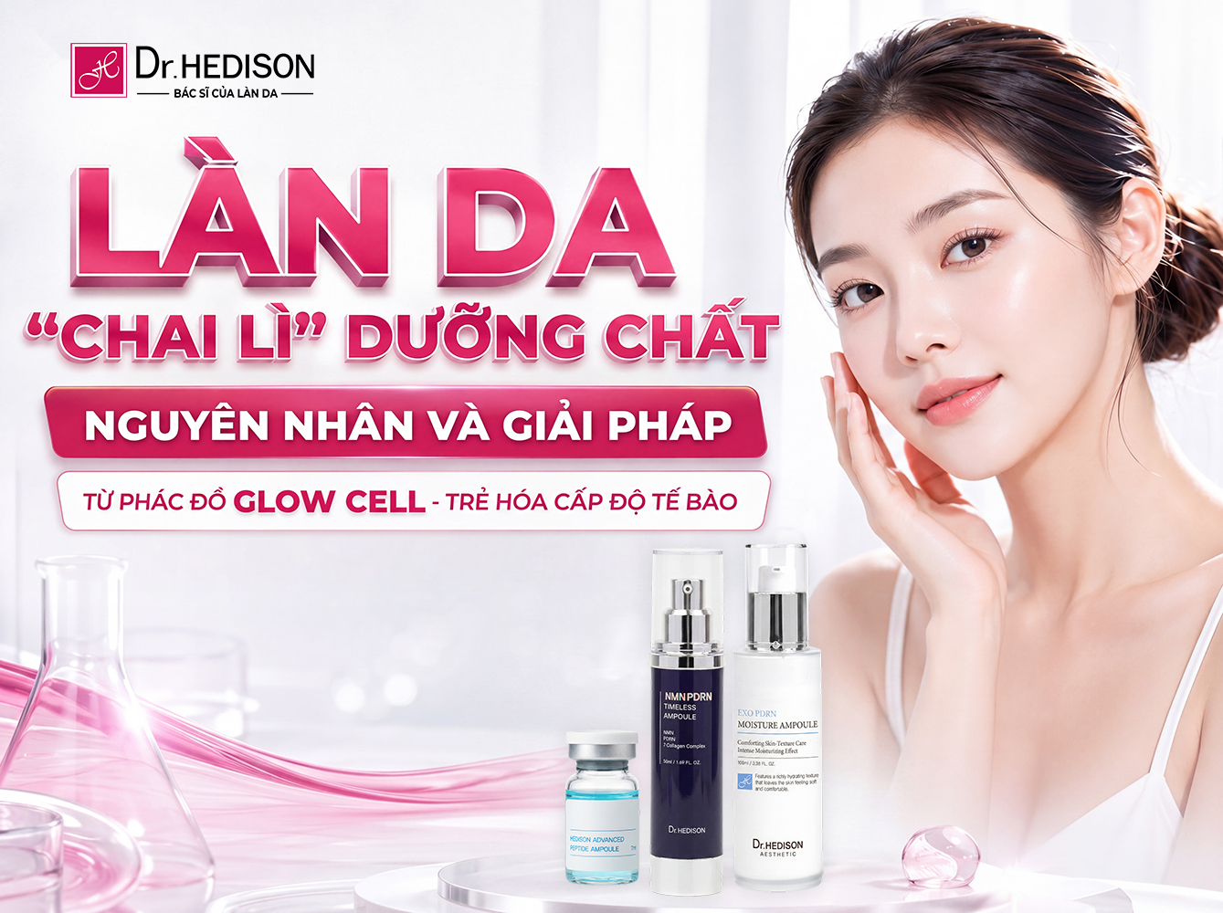 Làn da chai lì dưỡng chất Nguyên nhân và giải pháp từ phác đồ Glow Cell - Trẻ hóa cấp độ tế bào