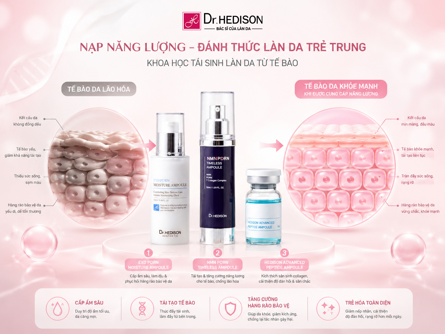 PHÁC ĐỒ GLOW CELL LÀ GÌ? GIẢI MÃ XU HƯỚNG "GLOW CELL - TRẺ HÓA CẤP ĐỘ TẾ BÀO" TỪ HÀN QUỐC