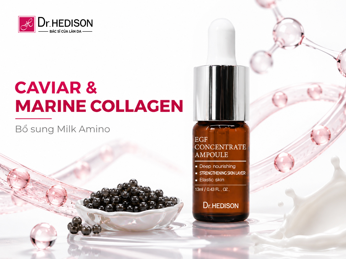 Đột Phá Bảng Thành Phần Phục Hồi Sau Xâm Lấn Từ Dr.HEDISON EGF Concentrate Ampoule