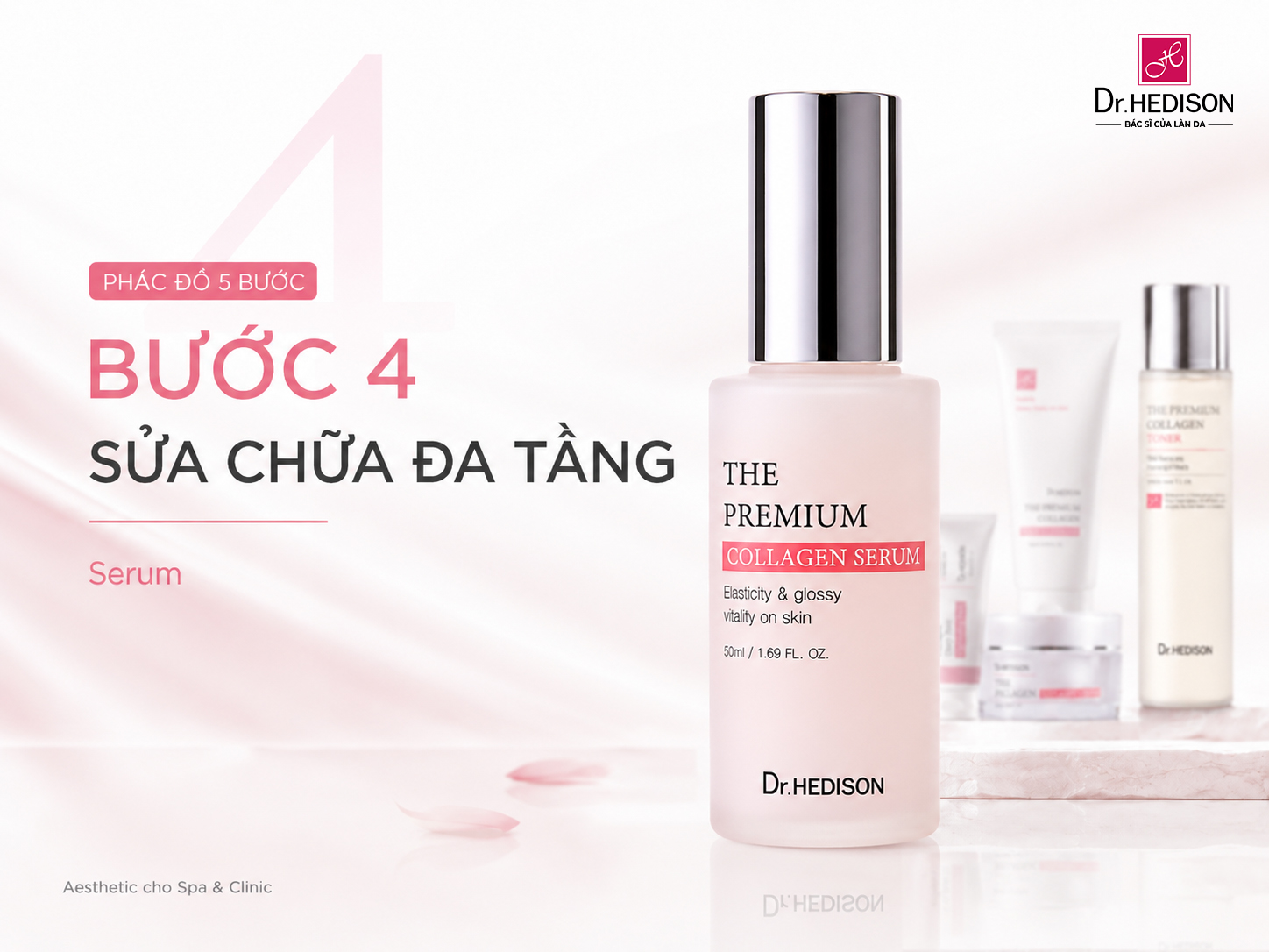 Dr.HEDISON The Premium Collagen: Hệ Sinh Thái Hỗ Trợ Phục Hồi Độ Đàn Hồi Và Tái Cấu Trúc Da Chuyên Nghiệp