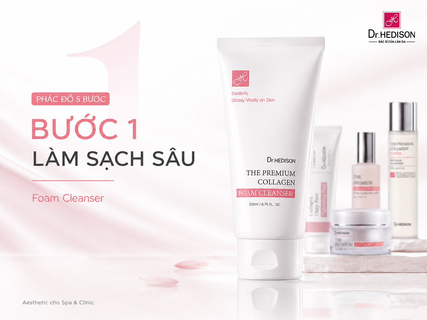 Dr.HEDISON The Premium Collagen: Hệ Sinh Thái Hỗ Trợ Phục Hồi Độ Đàn Hồi Và Tái Cấu Trúc Da Chuyên Nghiệp