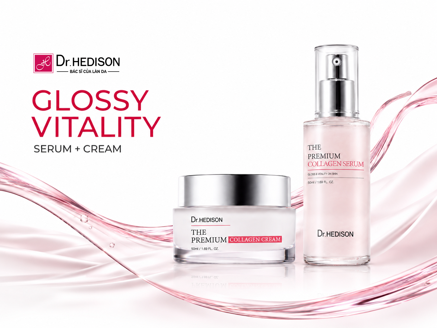 HEDISON The Premium Collagen Serum & Cream 