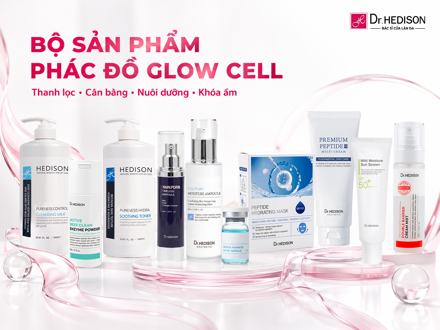 Hedison quy trình 9 bước chuẩn spa từ phác đồ Glow Cell (1)