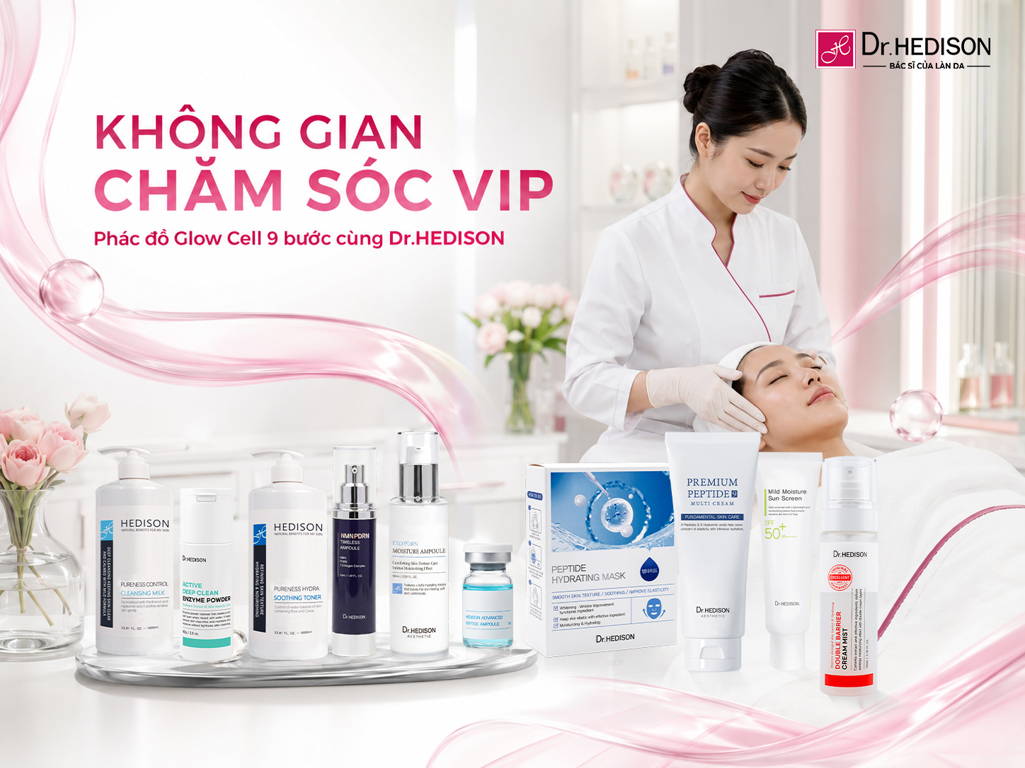 Hedison quy trình 9 bước chuẩn spa từ phác đồ Glow Cell (1)