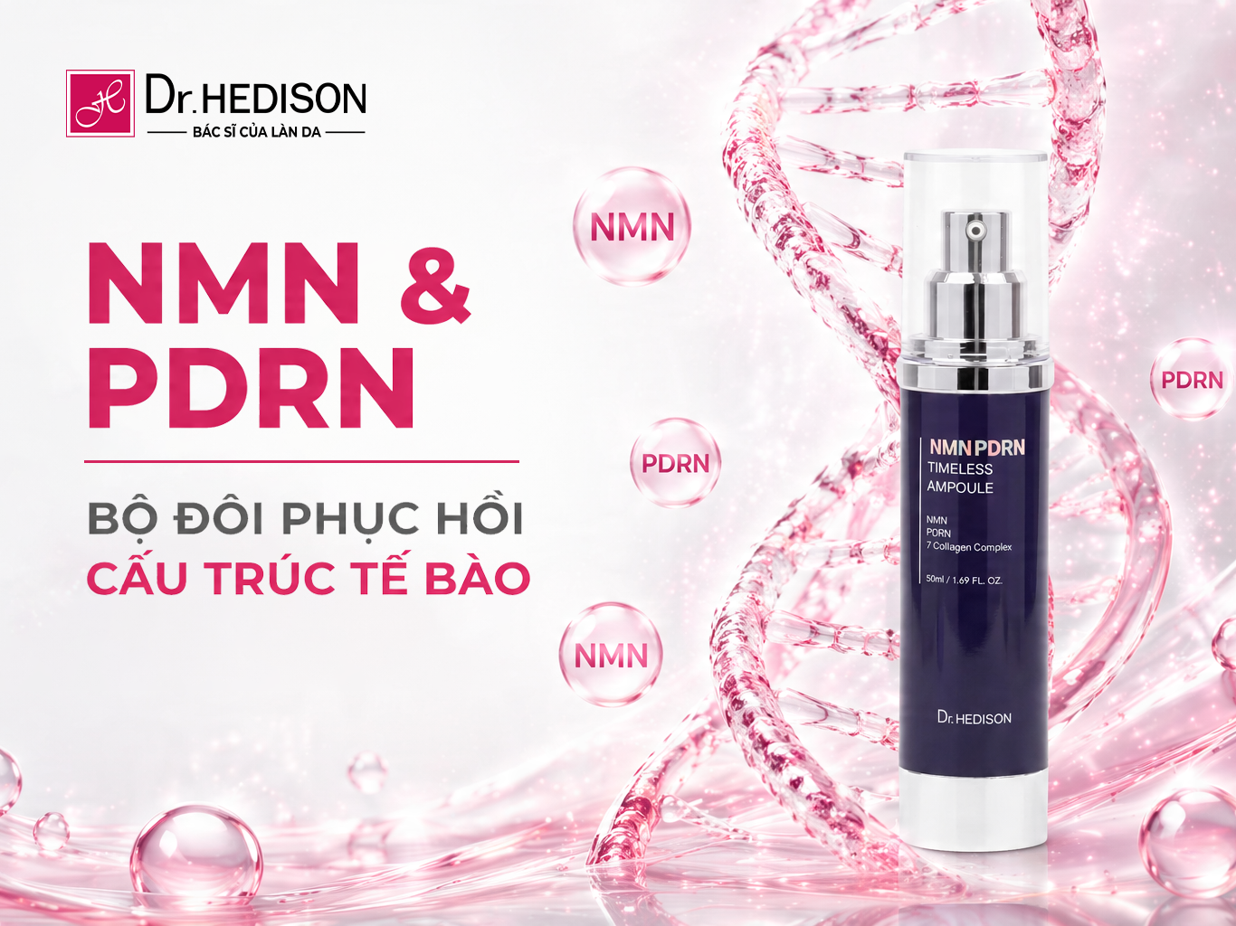 NMN & PDRN Bộ đôi phục hồi cấu trúc tế bào