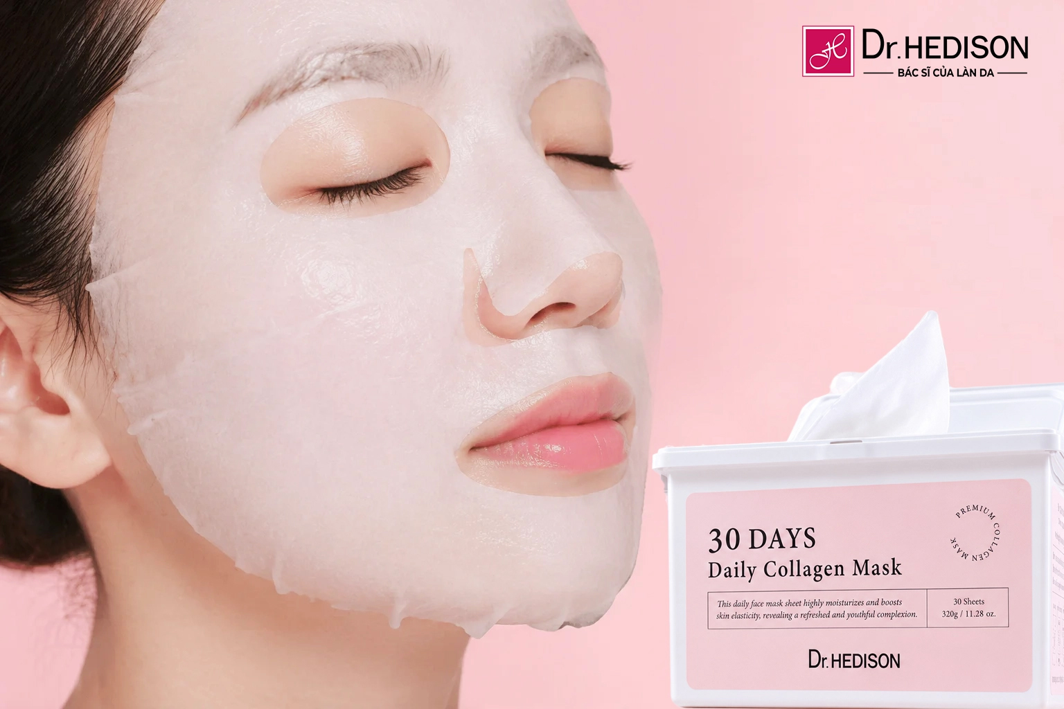 mặt nạ hot Dr.HEDISON 30 Days Daily Collagen Mask