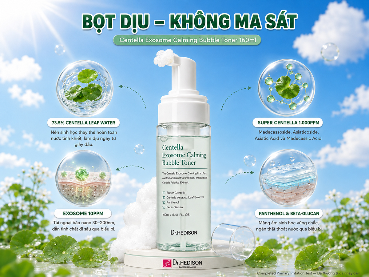 Dr.HEDISON Centella Exosome Calming Bubble Toner