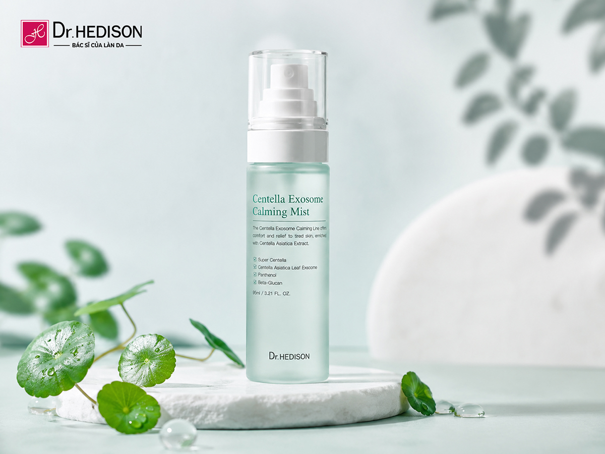 Dr.HEDISON Centella Exosome Calming Mist – Xịt khoáng tinh chất xoa dịu & cấp ẩm sinh học (95ml)